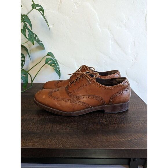 Cole Haan Men\'s Grand OS Brown Cambridge Wingtip Oxford Leather Shoes - Size 9.5 main image 4